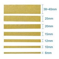 7 ruller guld glitter bånd - ialt 157 m.